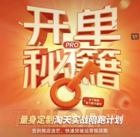 淘宝开单秘籍PRO，量身定制淘天实战陪跑计划，告别做店迷茫、快速突破运营瓶颈期(更新)-极光网创