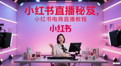 小红书直播秘笈,小红书电商直播教程-极光网创