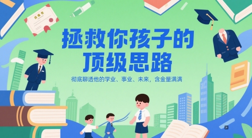 付费文章：拯救你孩子的顶级思路，彻底聊透他的学业、事业、未来，含金量满满-极光网创