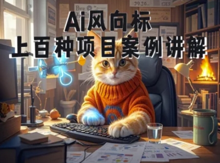 Ai风向标-附100种项目案例玩法-0基础小白到大神ai视频商业应用教学-极光网创