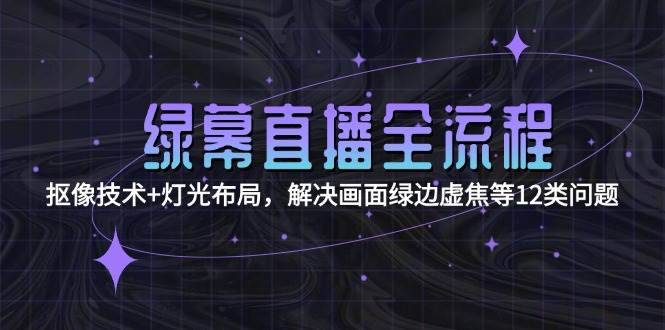绿幕直播全流程:抠像技术+灯光布局,解决画面绿边虚焦等12类问题-极光网创