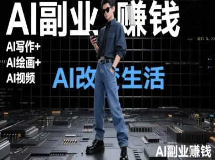 AI改变生活(Ai写作+AI绘画+Ai视频)，AI副业挣钱-极光网创