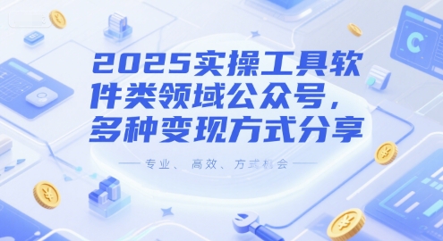 2025实操工具软件类领域公众号，多种变现方式分享-极光网创