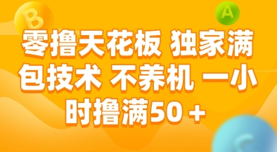 零撸天花板，独家满包技术，不用养机，一小时撸满50+，收益稳定【揭秘】-极光网创