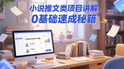 小说推文类项目讲解，0 基础速成秘籍-极光网创