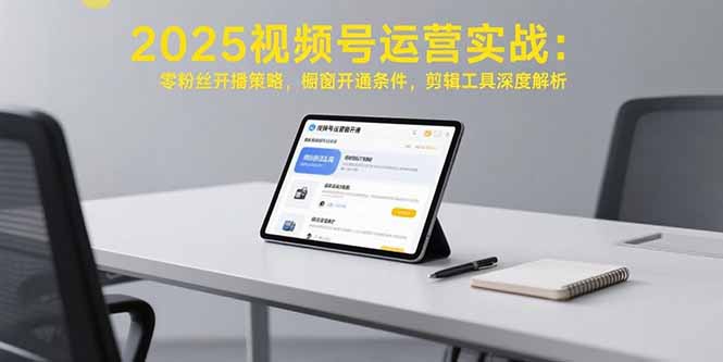 2025视频号运营实战：零粉丝开播策略，橱窗开通条件，剪辑工具深度解析-极光网创