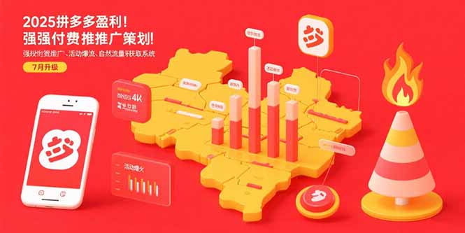 2025拼多多盈利地图：强付费推广策略/活动爆流/自然流量获取系统(7月更新-极光网创