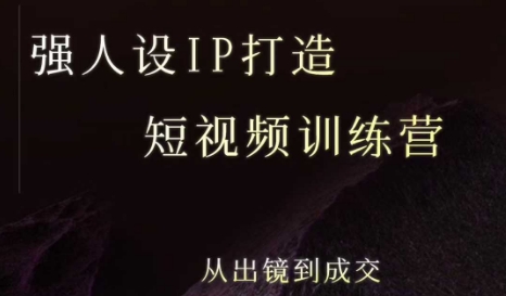 强人设ip打造课，8月​最新5天短视频ip训练营，从出镜到成交-极光网创