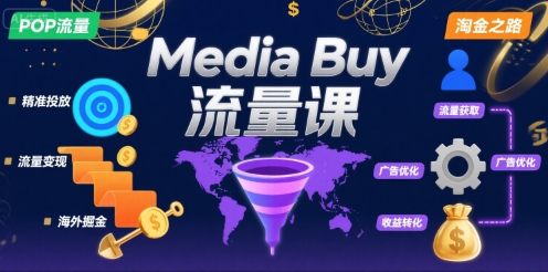 Media Buy之POP流量课，带你开启海外Media Buy淘金之路-极光网创