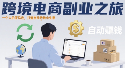 跨境电商副业之旅，一个人的亚马逊，打造自动賺钱小生意-极光网创