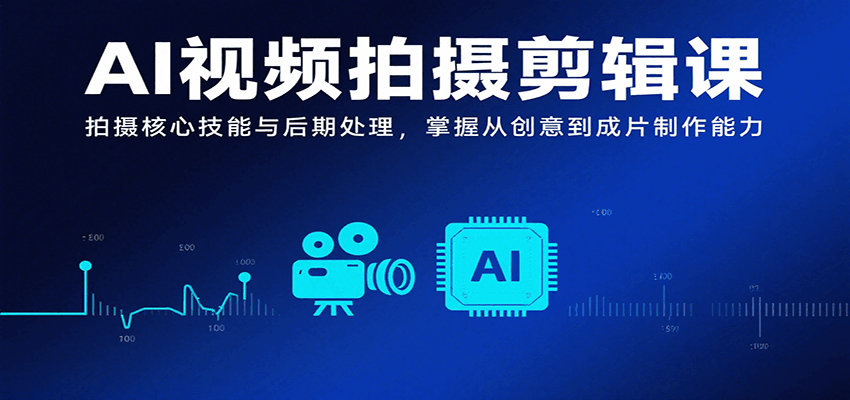 AI视频拍摄剪辑课，拍摄核心技能与后期处理，掌握从创意到成片制作能力-极光网创