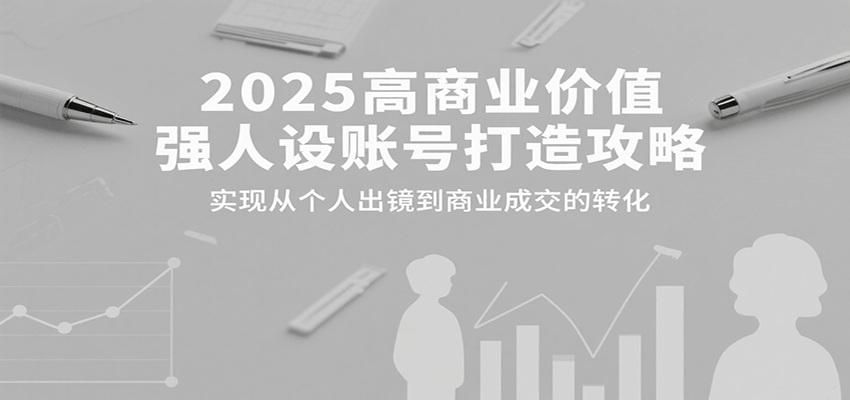 2025高商业价值强人设账号打造攻略，实现从个人出镜到商业成交的转化-极光网创