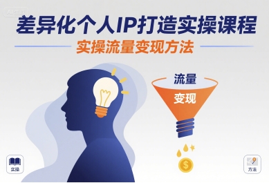 差异化个人IP打造实操课程，实操流量变现方法-极光网创