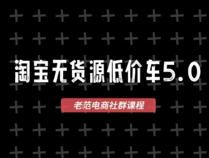 淘宝无货源价车5.0，​2025最新VIP淘宝无货源课程，1688代发，蓝海选品，零成本创业首选(更新)-极光网创