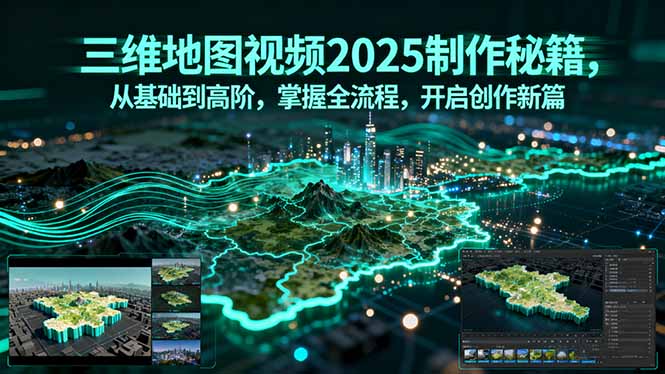 三维地图视频2025制作秘籍，从基础到高阶，掌握全流程，开启创作新篇-极光网创