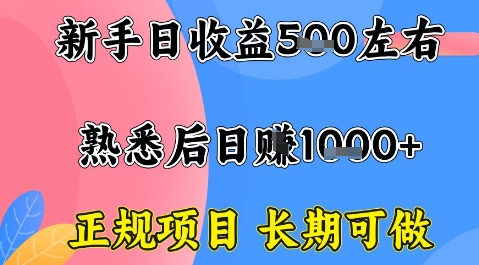 全年可变现项目，收益高无门槛，正规项目，长期可做，一天收益1k+一台电脑在家创业【揭秘】-极光网创