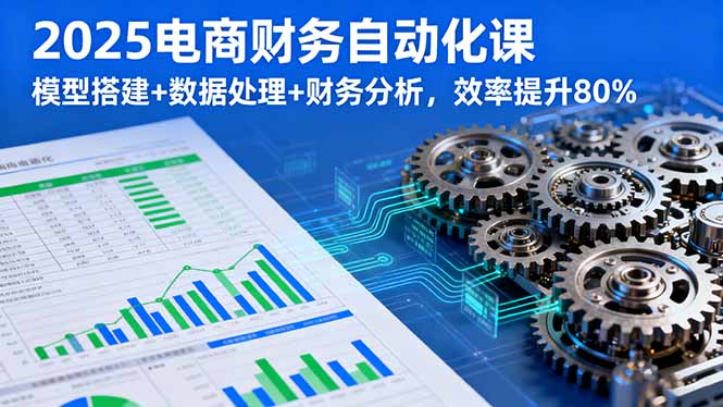 2025电商财务自动化课，模型搭建+数据处理+财务分析，效率提升80%-极光网创