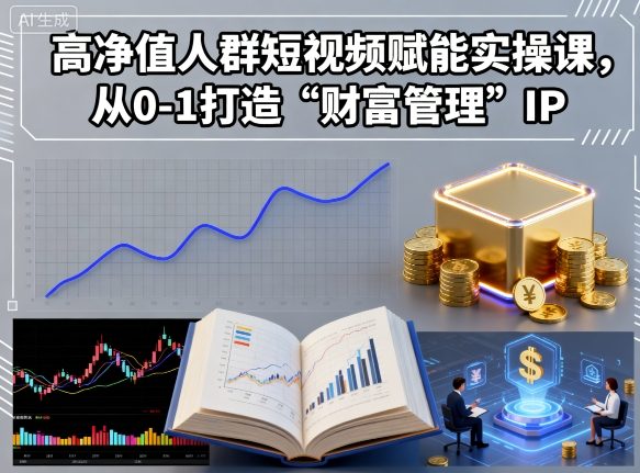 高净值人群短视频赋能实操课，从0-1打造“财富管理”IP-极光网创