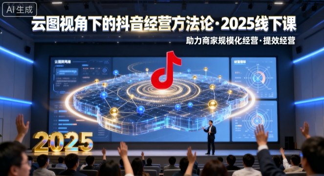 云图视角下的抖音经营方法论，2025线下课，助力商家规模化经营，提效经营(录音+字幕)-极光网创