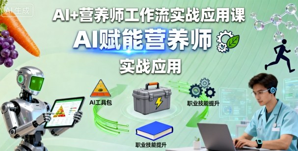 AI+营养师工作流实战应用课，AI赋能营养师-极光网创