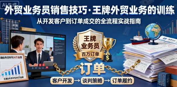 外贸业务员销售技巧，王牌外贸业务的训练-极光网创
