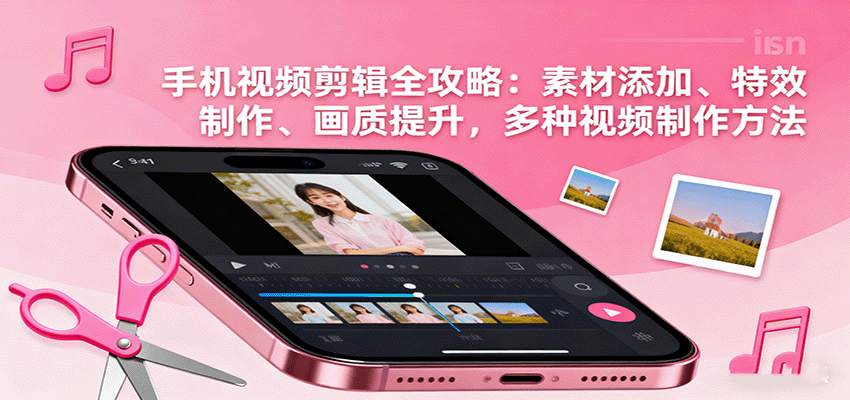 手机视频剪辑全攻略：素材添加、特效制作、画质提升，多种视频制作方法-极光网创