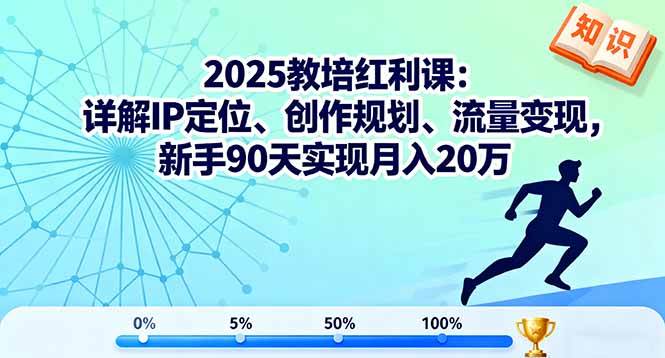 （16178期）2025教培红利课：详解IP定位、创作规划、流量变现，新手90天实现月入20万-极光网创