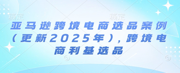 亚马逊跨境电商选品案例(更新2025年10月)，跨境电商利基选品-极光网创