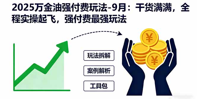 2025万金油强付费玩法-9月：干货满满，全程实操起飞，强付费最强玩法-极光网创
