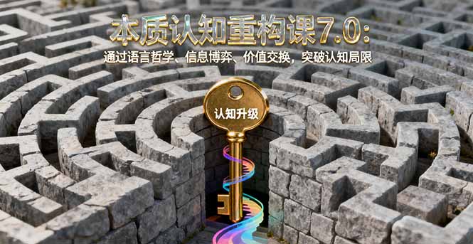 本质认知重构课7.0：通过语言哲学、信息博弈、价值交换，突破认知局限-极光网创