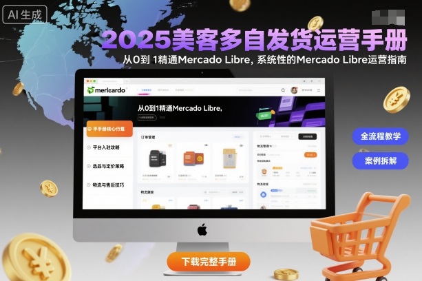 2025美客多自发货运营手册：从0到1精通Mercado Libre，系统性的Mercado Libre运营指南-极光网创