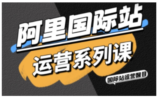 阿里国际站运营系列课，涵盖精准引流、直通车与全站推实战SOP，搭配AI效率工具包与高阶增长玩法-极光网创