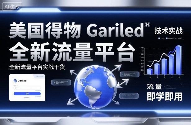 美国得物Gariled技术实战，全新流量平台​实战干货，即学即用-极光网创