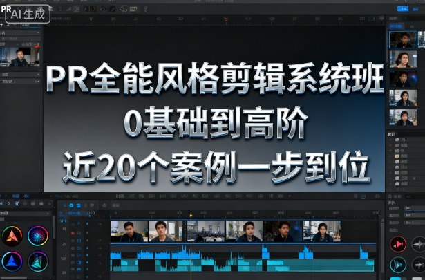 PR全能风格剪辑系统班，0基础到高阶，近20个案例一步到位-极光网创