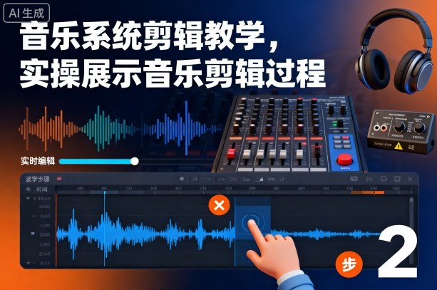 音乐系统剪辑教学，实操展示音乐剪辑过程-极光网创
