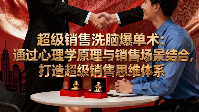 超级销售洗脑爆单术：通过心理学原理与销售场景结合,打造超级销售思维体系-极光网创