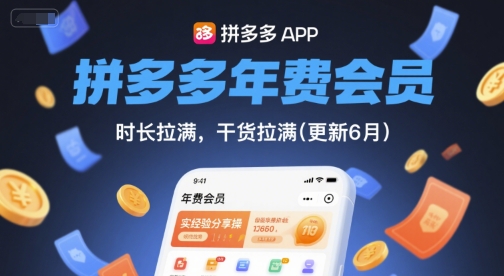 拼多多年费会员，实经验分享操，时长拉满，干货拉满(更新11月)-极光网创