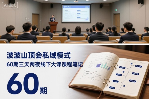波波山顶会私域模式60期三天两夜线下大课课程笔记(文档)-极光网创