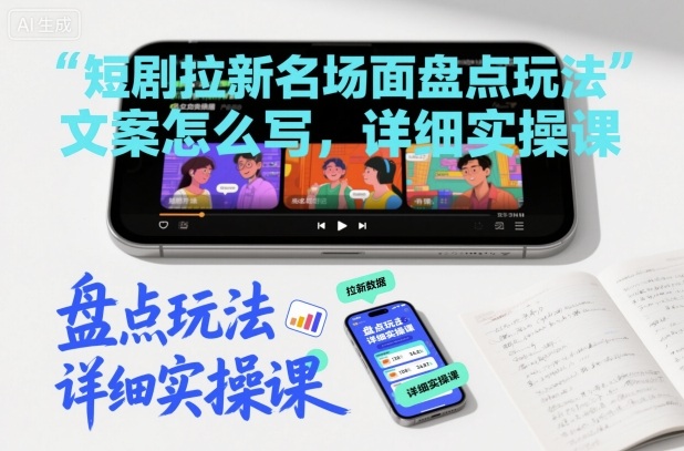 短剧拉新名场面盘点玩法文案怎么写，详细实操课-极光网创