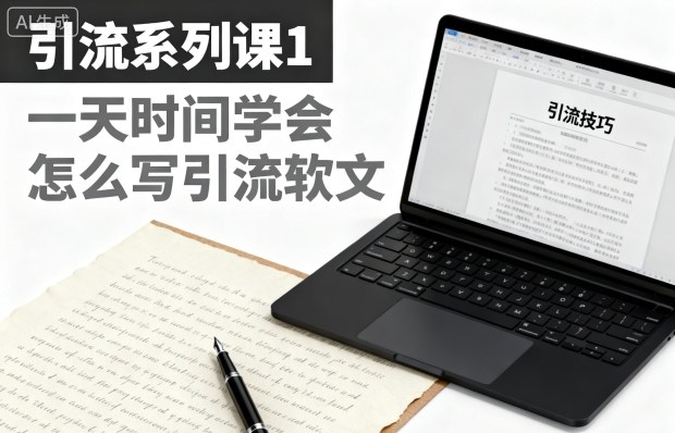 引流系列课1，一天时间学会怎么写引流软文-极光网创