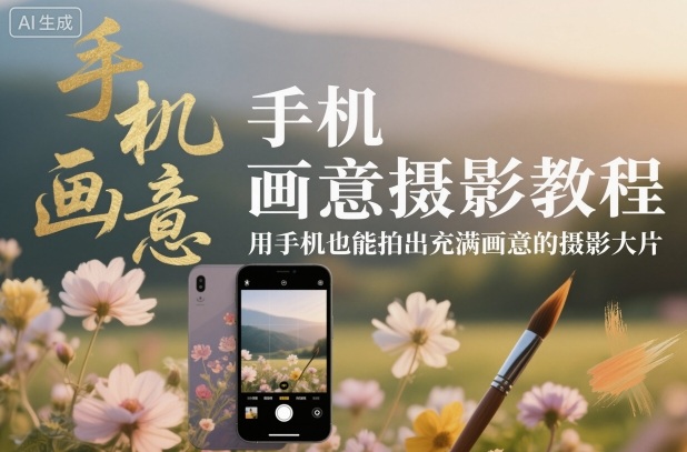 手机画意摄影教程，用手机也能拍出充满画意的摄影大片-极光网创