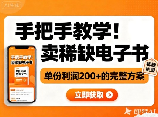 手把手教学！在小红书卖稀缺电子书，单份利润2张+的完整方案-极光网创
