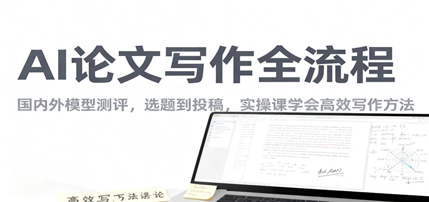 AI论文写作全流程，国内外模型测评，选题到投稿，实操课学高效写作方法-极光网创