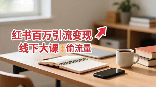 小红书百万引流变现-11月线下大课：分享从0到百万引流路径，手把手教偷流量、拿结果-极光网创