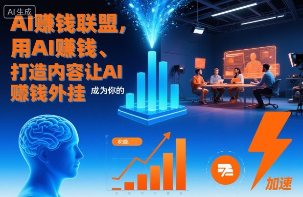AI賺钱联盟，用AI賺钱、打造内容让AI成为你的賺钱外挂-极光网创