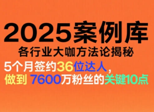 2025案例库，收录各行业大咖的方法论，各行业大咖方法论揭秘-极光网创