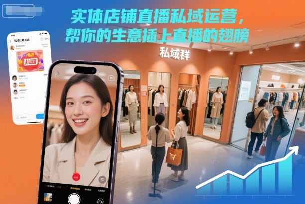 实体店铺直播私域运营，帮你的生意插上直播的翅膀-极光网创