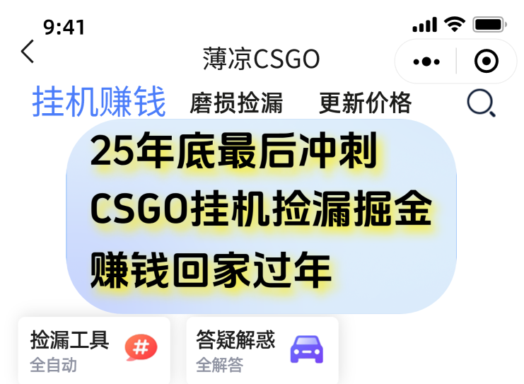 12月年底抓紧最后一个月，用CSGO游戏挂机捡漏掘金赚钱掘金，一部手机轻松日入500+-极光网创