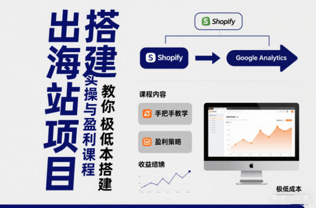小淘出海站项目，搭建实操与盈利课程，手把手教你用极低成本搭建-极光网创