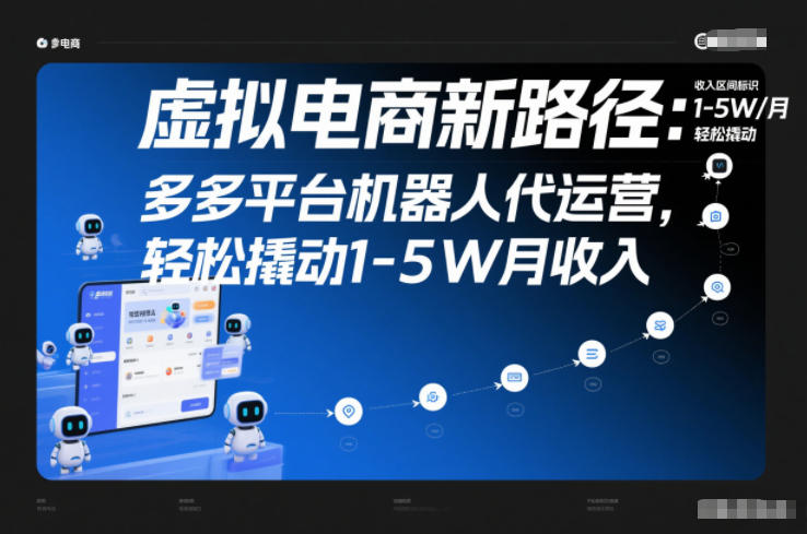 虚拟电商新路径：多多平台机器人代运营，轻松撬动1-5W月收入【揭秘】-极光网创